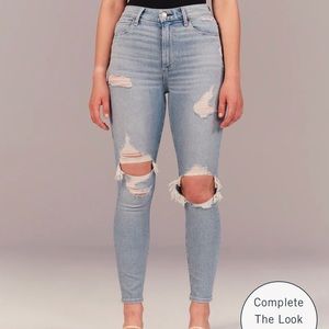 Abercrombie and Fitch super skinny ankle high rise jeans